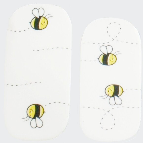 3 For 15 - LILY & FOX - BUMBLE BEE Nail Stickers Wraps Strips Black Yellow - Picture 1 of 10